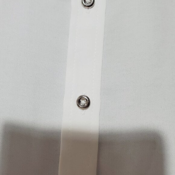 Banana Republic Petite White Sleeveless/Collarless "Safari" Top - Picture 11 of 16